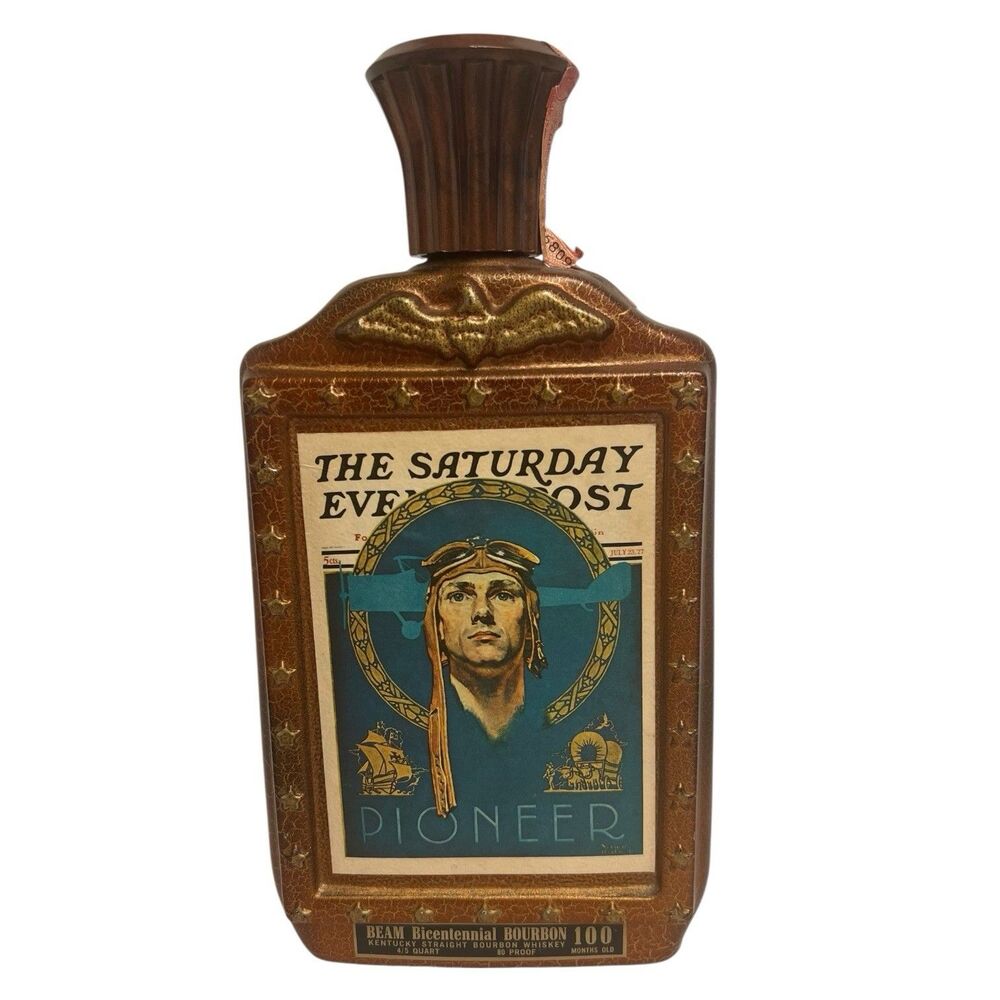 Vintage Jim Beam Decanter 1976 Bicentennial Ceramic Bar Display Collectible